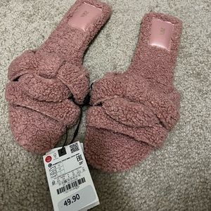 Zara shearling sandals